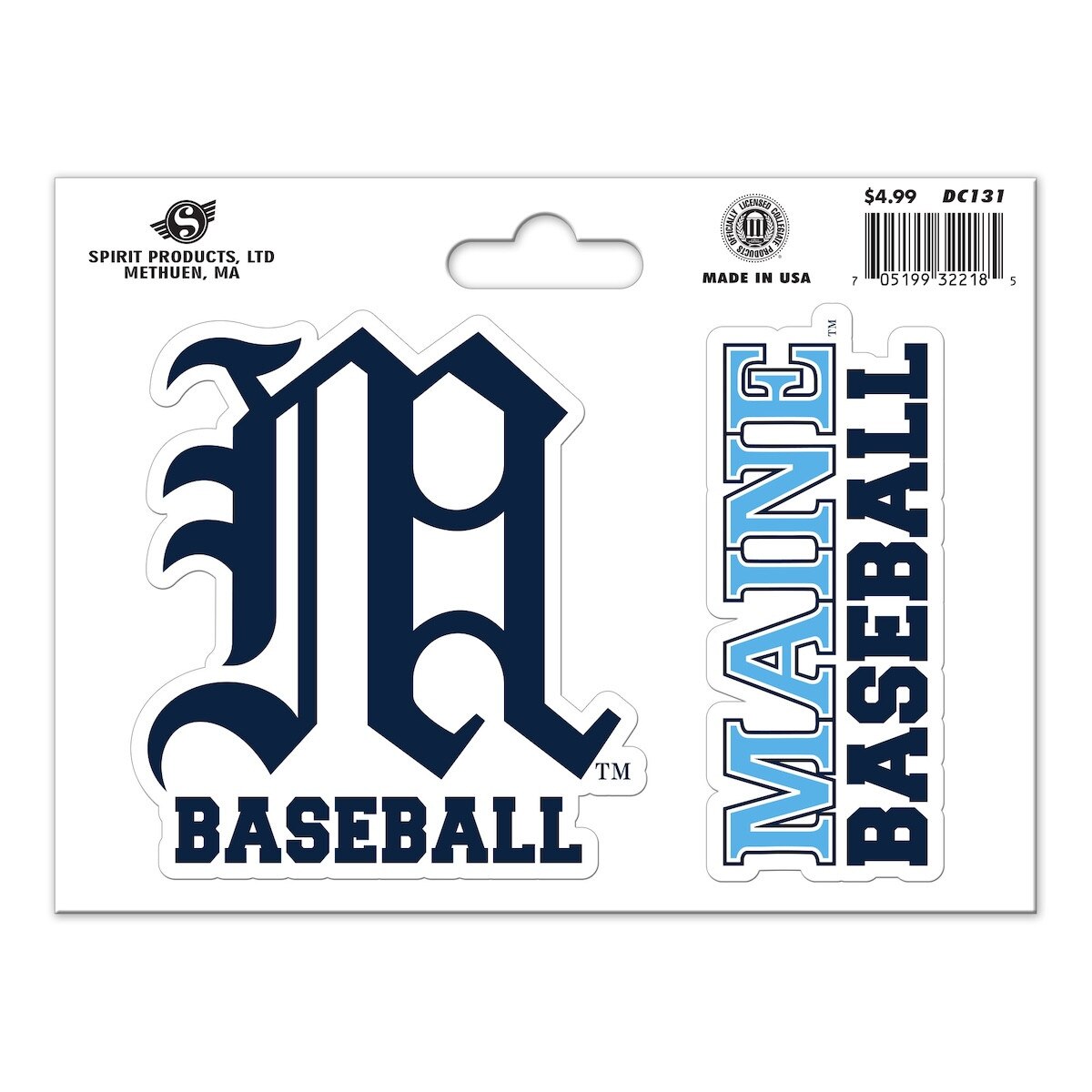 M Baseball Maine Baseball Stickers